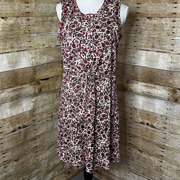 LUCKY BRAND FLORAL SCOOP NECK CASUAL SLEEVELESS OFFICE EVERYDAY CLASSIC DRESS SM - Picture 1 of 8